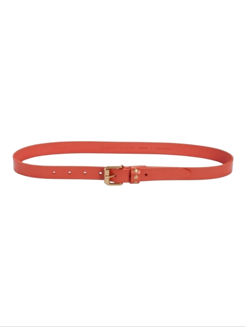 NWT REBECCA MINKOFF LEATHER BELT IN CORAL SIZE LARGE 🧡